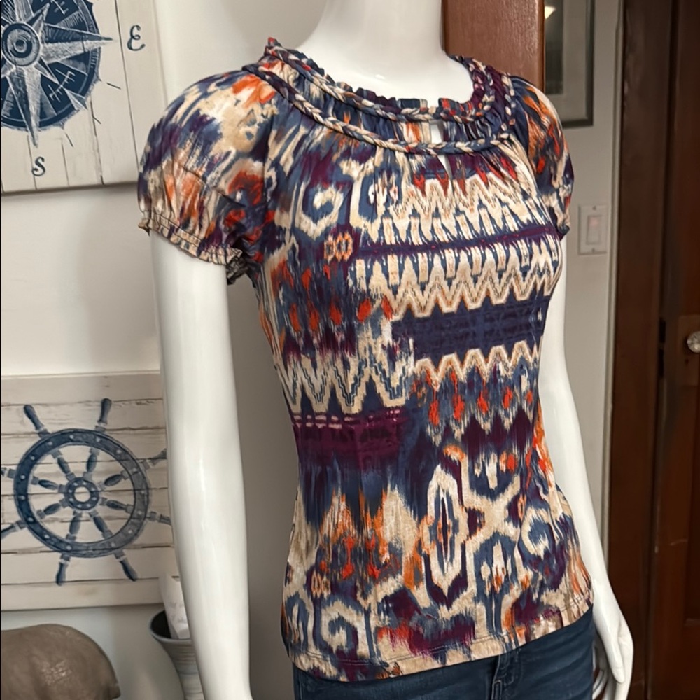 NWT chaps size small Colorful Patterned Women's Top